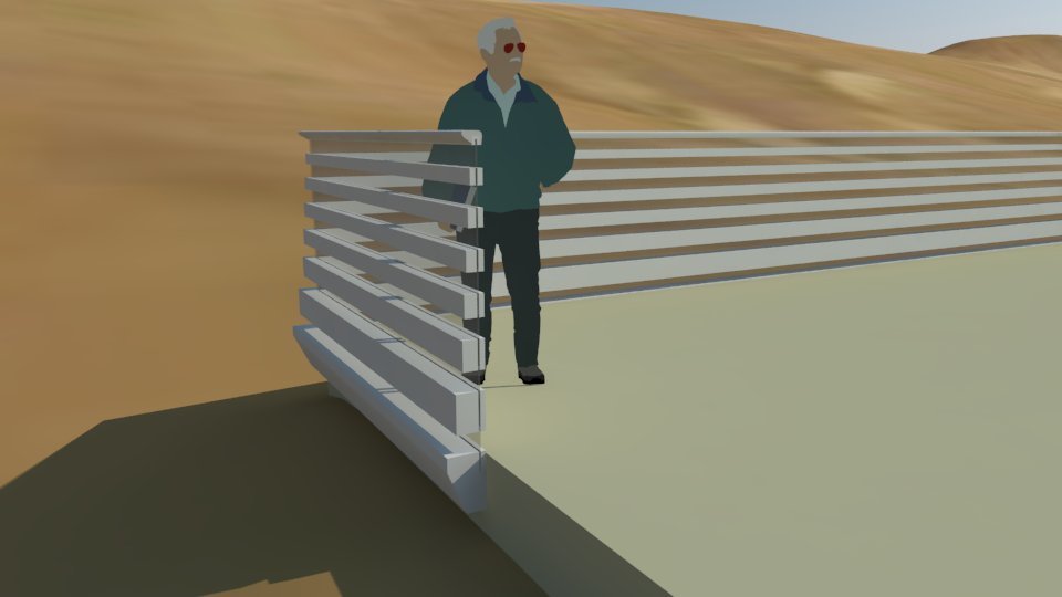 Railing.