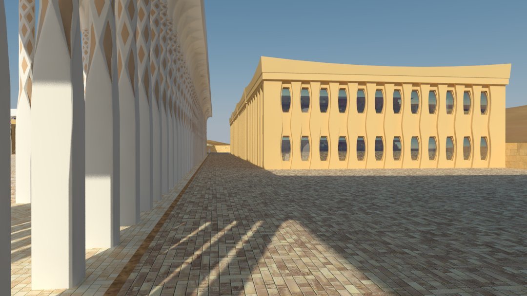 Ezekiel's Temple. Refectory on the pavement.
