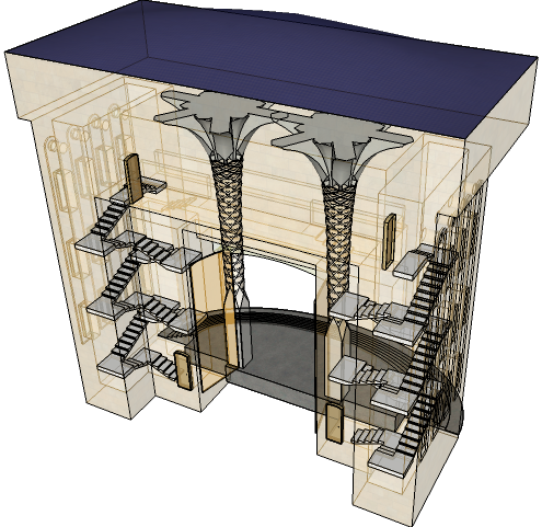 Internal stairs of the gate.