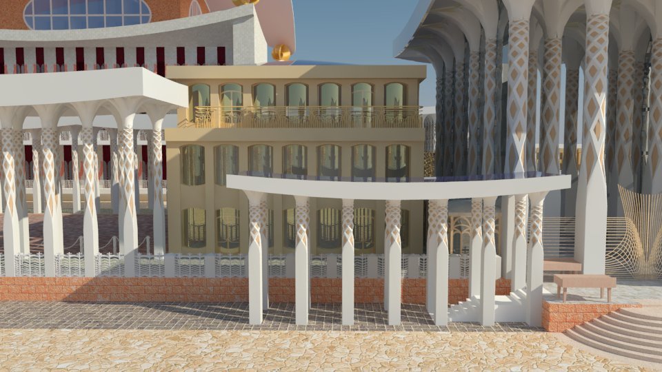 Balcony on the building for kohanim.