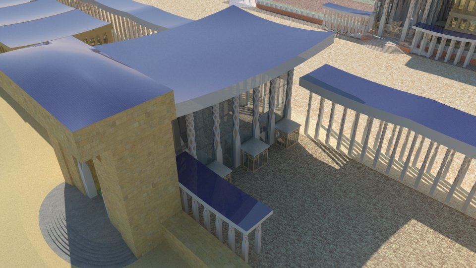 Ezekiel's Temple: guardrooms.